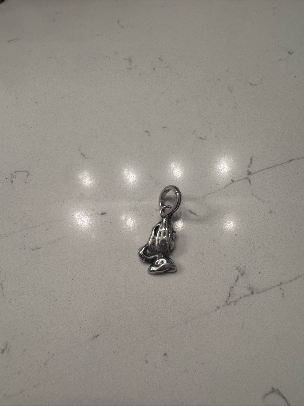Brighton Silver Praying Hands Charm Pendant